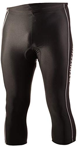STANTEKS Radhose 3/4 Fahrradhose Radlerhose mit Sitzpolster Coolmax SR0060 (Schwarz, L)