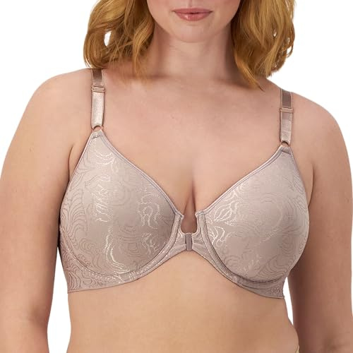 Bali Women's Comfort Revolution Front-Close Shaping Underwire Bra, Warm Steel,38B