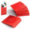 Flexzion DVD CD Sleeves 100 Pack - Premium Paper CD Sleeves for Blank CDs for Burning Music Movie Video Game Disc - Thick Disc Sleeve CD Envelopes Storage with Window Cutout and Flap, Red