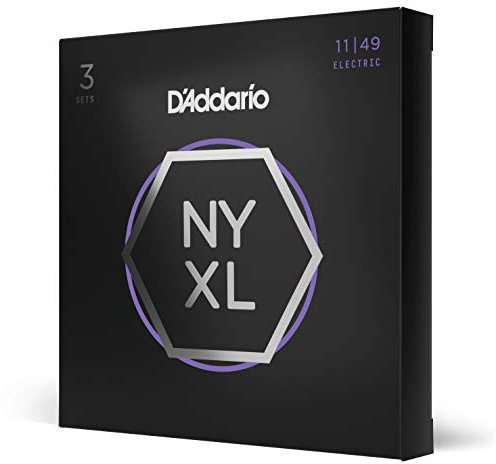 D'Addario NYXL1149-3P Electric Guitar Strings, 11-49, 3 Sets | NYXL electric guitar strings provide tuning stability, enhanced strength, dynamics and brilliance.