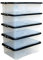 Plastic Storage Boxes Chest Under Bed Lid Drawer Organiser Container Case x5