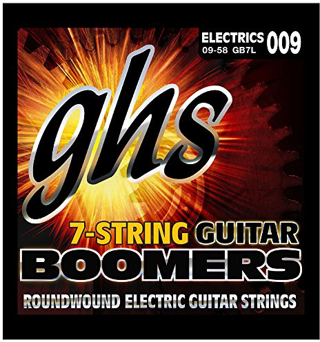 GHS Gitarr Boomers – GB76 – Elektrisk gitarr strängset, 7-strängar, ljus, .009-.058
