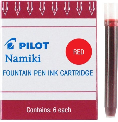Pilot Tintenpatrone für Capless Füllhalter Rot (IC-50), VE=6 Stück