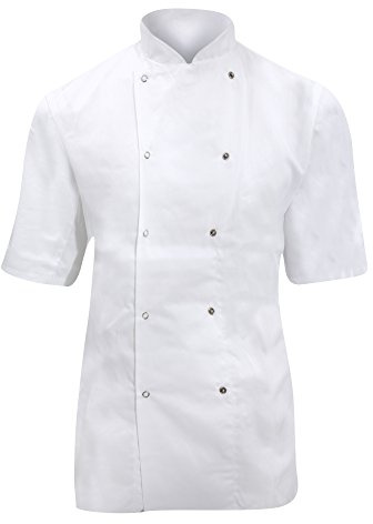 Dennys Ladies/Womens Short Sleeve Chefs Jacket / Chefswear (S) (White)