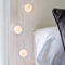 Lights4fun 10er LED Lichterkette Ball weiß Cotton Ball Lichterkette Batterie Innen Lichterkette Kugeln