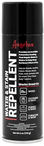 Angelus Water & Stain Repellent Spray - Waterproof Protection for Leather, Suede, Gore-Tex, and Fabric - Shoe & Sneaker Protector, Easy Aerosol Application, Packaging May Vary (5.5 oz)