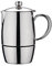 Café Stal BEC-03M Café Stål Bellux Range 18/10 Stainless Steel Espresso Coffee Maker Classic Style Stovetop Italian Moka Pot Design, Hollow Cool Touch Handles, 3-Cup (175ml)
