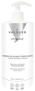 VALQUER ORIGINS Crema Corporal de Algas Tonificante | Previene la Celulitis y Reafirma la Piel | Efecto Calmante y Suavizante | Fórmula Vegana | 750 ml