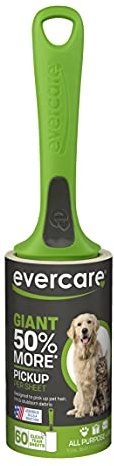 Evercare Lint Roller Pet Hair Remover Giant 60 Layers Per Roll, Green
