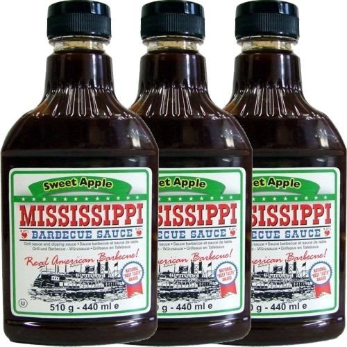Mississippi Barbecue Sauce Sweet Apple 3 x 440ml (Grill-Sauce)