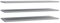 FORTE 3-er Set Einlegeböden breit, Holwerkstoff, Grau, 107,8 x 42 x 2,2 cm