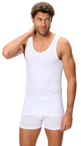 Abanderado Camiseta De Tirantes Línea Original Algodón 100% Hombre X1 | Camiseta Cuello Redondo, Clásica Para Hombre, Suave, Lisa, Tejido Canalé