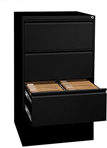 Lüllmann Büro Hängeregistratur Schrank für DIN A4 Hängemappen Hängeregisterschrank schwarz 1320 x 760 x 620mm (HxBxT) mit 4 Schüben 561429 kompl. montiert und verschweißt