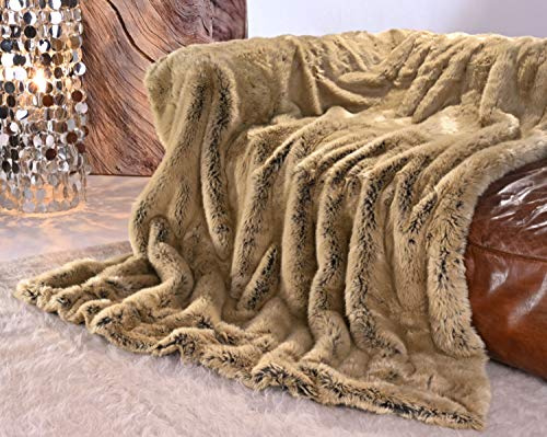 Wohnen & Accessoires Coperta in pelliccia ecologica Zobel Caramel 260 x 300 cm