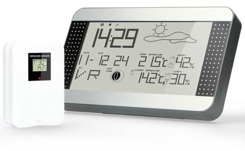 Alecto WS-1700 Drahtlose Wetterstation, Grau, 39 x 174 x 305 mm