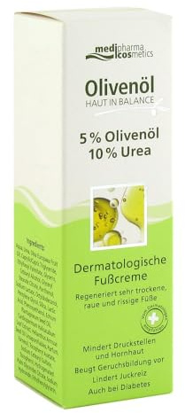 Medipharma Cosmetics Haut in Balance Olivenöl Fußcreme 5% Olivenöl 10% Urea, 100 ml Creme