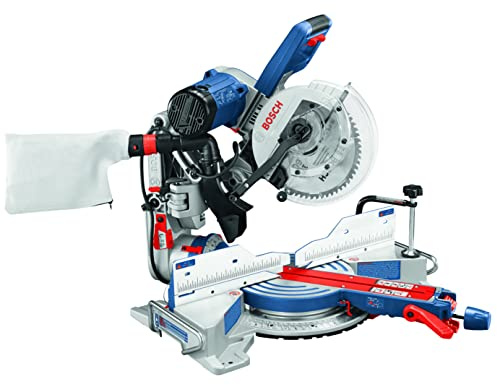 BOSCH CM10GD Compact Miter Saw - 15 Amp Corded 10 Inch Dual-Bevel Sliding Glide Miter Saw with 60-Tooth Carbide Saw Blade