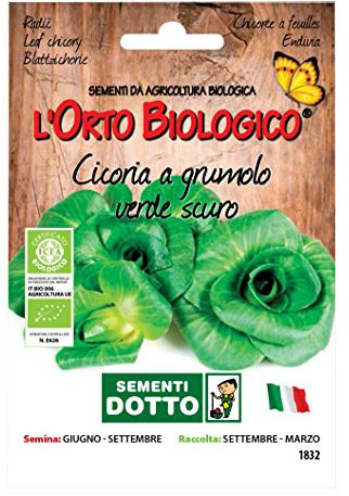 Sdd O.BIO_CICORIA GRUMOLO Verde Scuro Seme, 0.02x15.5x10.8 cm