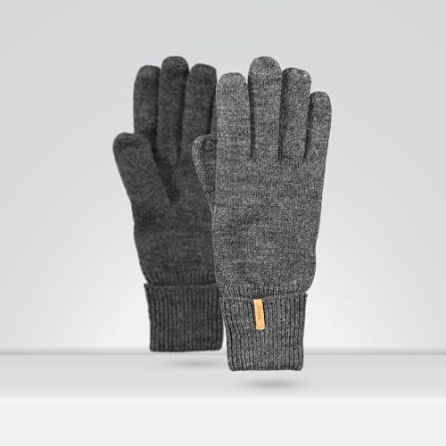Barts Damen Fine Knitted Glove Handschuhe, Grau (DARK HEATHER 0019), Medium
