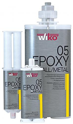 WIKO Flüssigmetall 2K Metallkleber 25 ml – Metall Reparatur Spachtelmasse zum Füllen, Kleben und Ausbessern von Metallteilen