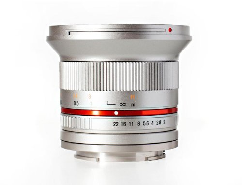 Rokinon RK12M-E-SIL 12mm F2.0 Ultra Wide Angle Fixed Lens for Sony E-Mount (NEX) and for Other Cameras
