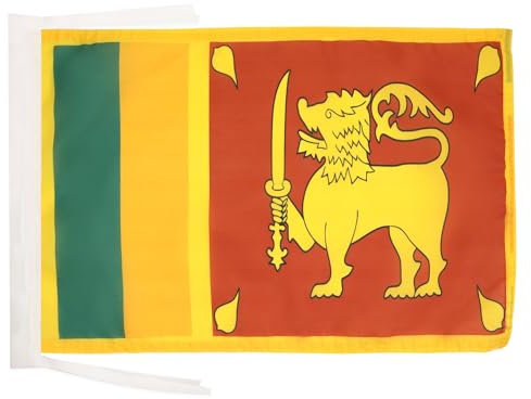 AZ FLAG Bandiera Sri Lanka 45x30 cm - Bandierina Singalese 30x45 cm Cordicelle