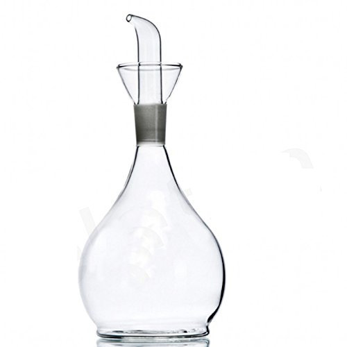 Eleton's Planet Pyriform 30oz Glass Olive Oil Dispenser Bottle, Oil & Vinegar Cruet with Pourers and NO Funnel Needed -Olive Oil Carafe Decanter for Kitchen