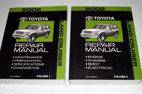 2002 Toyota Land Cruiser Repair Shop Manual 2 Volume Set Original