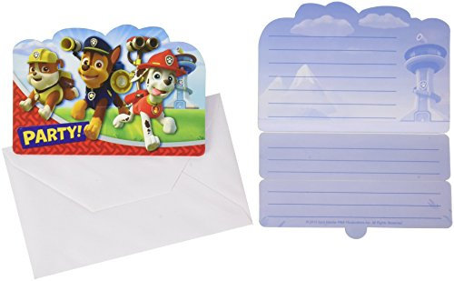 TIFANY 8022855 Set de 8 Invitations et Enveloppes, Papier, Rouge, 10,5 x 2 x 21 cm