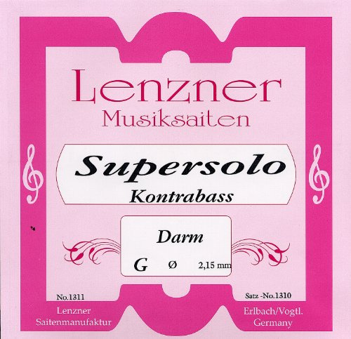 Kontrabaßsaiten - 4/4 Supersolo Satz - Darmsaiten von höchster Qualität (A u. E versilbert)