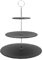 Spetebo Schiefer Etagere mit 3 Ablagen rund - 32 x 30 cm - Etagenständer 3-stöckig mit Griff - Schiefertablett Buffetplatte Servierplatte Servierständer mit 3 Schieferplatten
