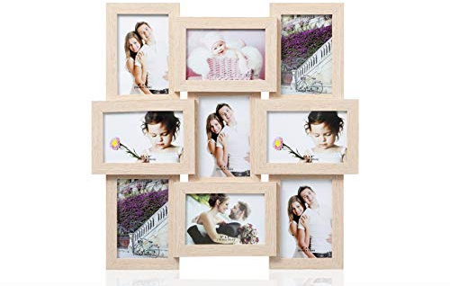 ARPAN MDF Multi Apperture Picture/Photo Frame, Holds 9 x 6''X4'' Photos (Natural)