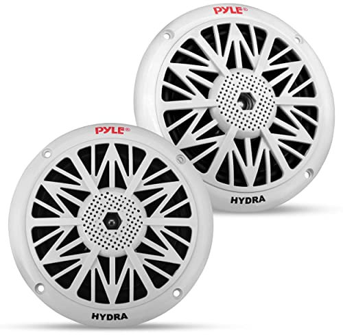 Pyle Outdoor Box - Wasserdichte 2-Wege-Lautsprecher, 150W Passiv, Geeignet für Pool, Sauna, Auto & Marine, Weiß