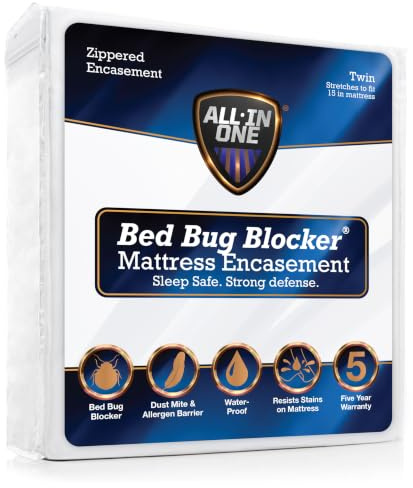 Bed Bug Blocker FRE146XXWHIT01 Mattress Protector, Twin, White