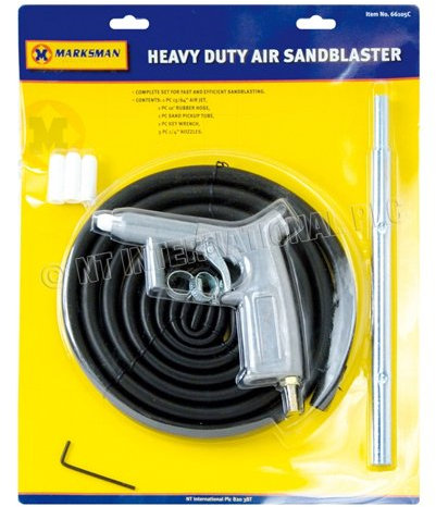 New Heavy Duty AIR Sand Blaster GRIT Shot Blasting Sandblaster Gun SANDBLASTING KIT | Sandblaster Siphon Feed Blast Gun KIT Rust Remove HIGH Speed Removal Tool