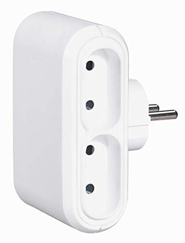 Legrand LEG50650 - Clavija adaptadora (4 tomas laterales, 2P, 6 A)