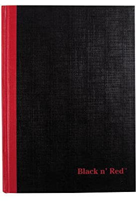 Black n Red - A5 Feint Lined Notebook Pad