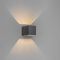 Qazqa - Moderne Wandleuchte dunkelgrau - Transfer I Wohnzimmer I Schlafzimmer I Up I Down - Aluminium Quadratisch - LED geeignet G9