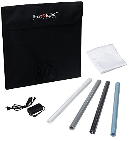 Fotodiox Pro LED 24x24 Studio-in-a-Box for Table Top Photography - Includes Light Tent; Integrated LED Lights; Carrying case and Four backdrops