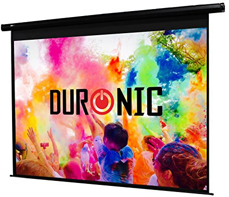 Duronic Projector Screen EPS92 /43 Electric Projection Screen Size: 203 x 114cm 16:9 Ratio Home Cinema School Office Wall Ceiling Mountable HD 3D UHD 4K