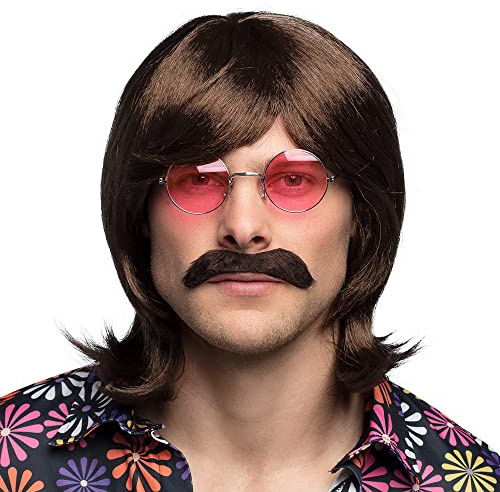 Boland 85722 - Erwachsenen-Perücke Gary mit Schnurrbart, Kunsthaar mit Bart, Frisur, Accessoire, Kopfbedeckung, Kostüm, Karneval, Mottoparty