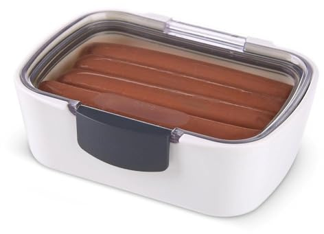 Progressive International Prepworks Mini Deli ProKeeper Air Tight Silicone Sealed Food Storage Container with Clear Dry Erase Compatible Lid, 5.75 Inches Long