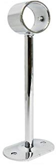 Complete Retail Solution Ltd 32mm NEW CLOTHES GARMENT RAIL WALK IN WARDROBE CHROME TUBING HANGING RAIL SYSTEM (HEAVY DUTY DROP SOCKET(5 INCH))