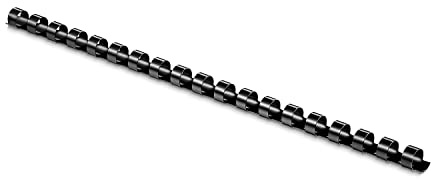 Staples 3/8 Plastic Comb Binding Spines, 55 Sheet Capacity, Black, Pack of 25 Combs