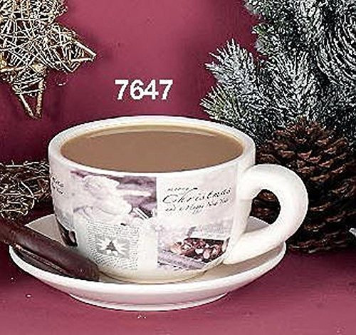 Hoff Interieur Henkeltasse mit Teller Angeli aus Keramik 19 x 17 x 9cm