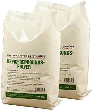 McFilter | Polster- und Teppichreinigungspulver | 2x 500 Gramm | geeignet für Teppiche, Polster und Teppichböden, sowie zur Polsterreinigung, gegen Schmutz und schlechten Geruch und Staub | 2 Stück