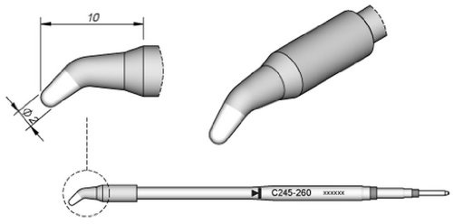 JBC C245268 Spezial-Lötspitze für T245