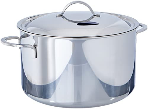 Spring CRISTAL Fleischtopf mit Deckel | Ø: 20cm, Höhe: 12 cm | 3,7 ltr | rostfreier Edelstahl | Topf induktionsgeeignet und für alle anderen Herdarten | spülmaschinenfest | Kochtopf Edelstahl