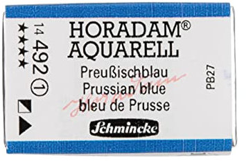 Schmincke – HORADAM® AQUARELL - feinste Künstler-Aquarellfarben, 492 Preußischblau, 14 492 043, 1/1 Näpfchen