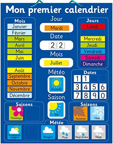 Frigo Magic il mio primo calendario IN lingua francese. 40 tavolo magnetico x 30cm